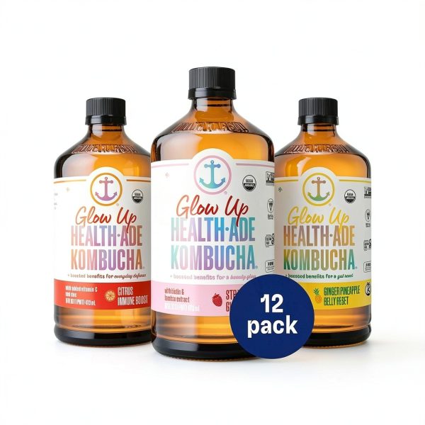 Health-Ade Kombucha Glow Up Probiotic Gut Health Beverage-0