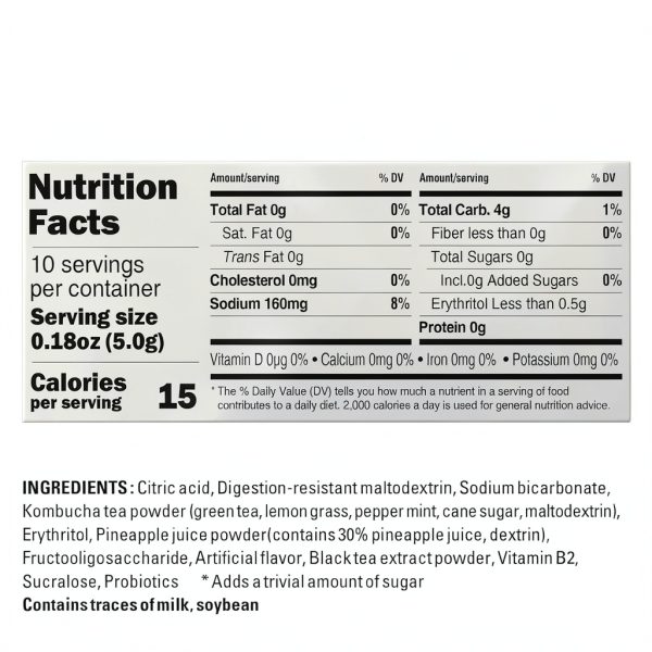 TEAZEN Kombucha Powder Tea Sugar Free Probiotic Drink-1