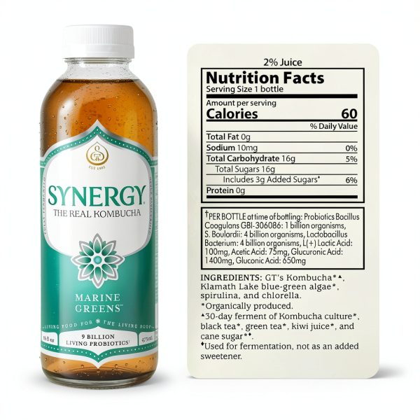 GT's Kombucha Synergy 16oz Raw Probiotic Tea-1