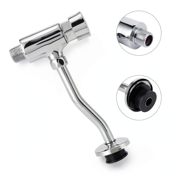 Ahdaskoo Copper Urinal Flush Valve Chrome-3