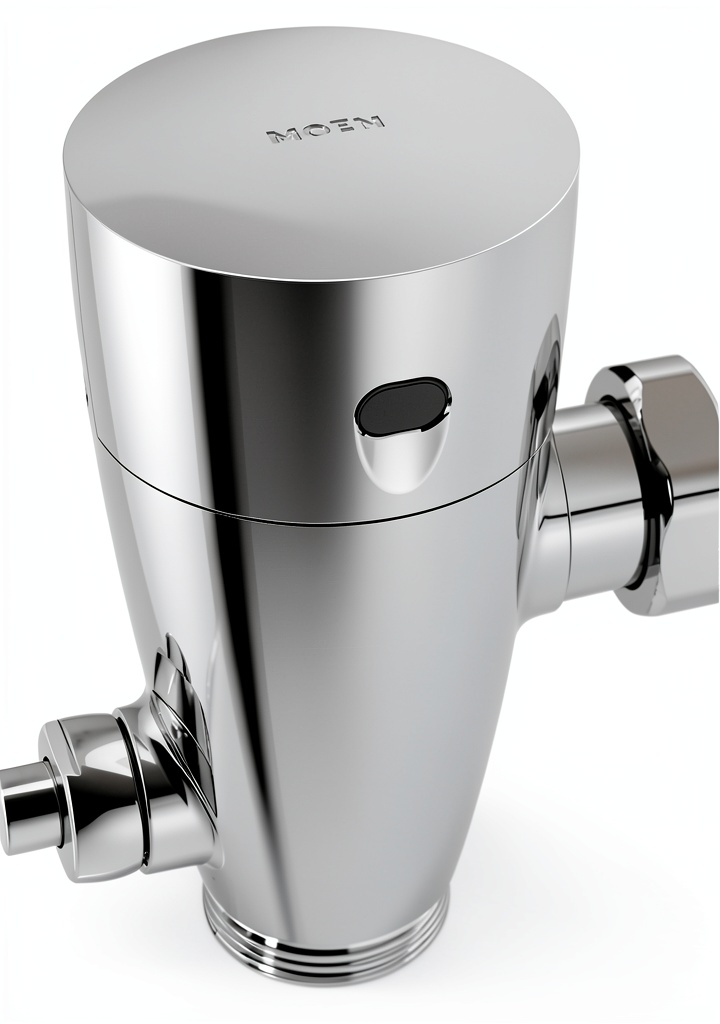 Moen urinal flush valve installed in a commercial restroom