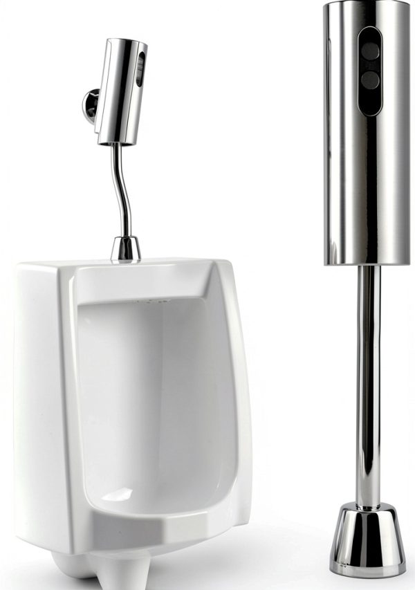 Hffheer Brass Touchless Urinal Flush Valve 2‑Port G Connector 0.5in-0