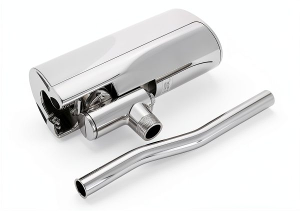 Yosoo Brass Urinal Flush Valve Wall Mounted 2‑Port Chrome 0.5in-6