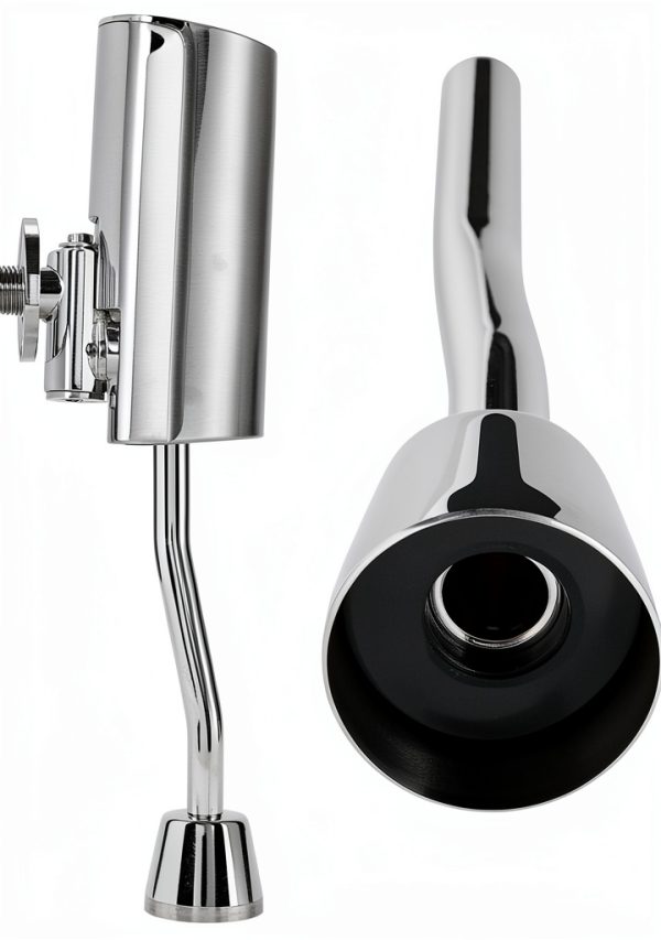 Yosoo Brass Urinal Flush Valve Wall Mounted 2‑Port Chrome 0.5in-8