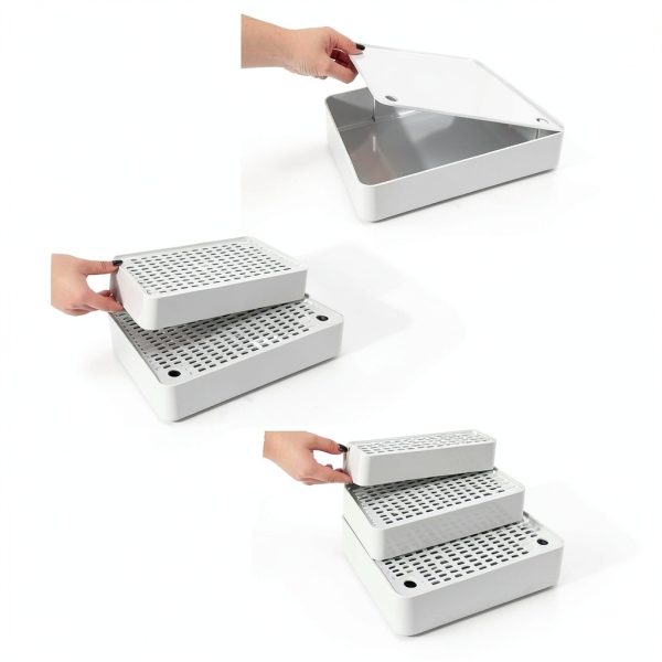 Adjustable Litter Box Step by Colewin 3‑Step Light Grey Cat Ramp-6