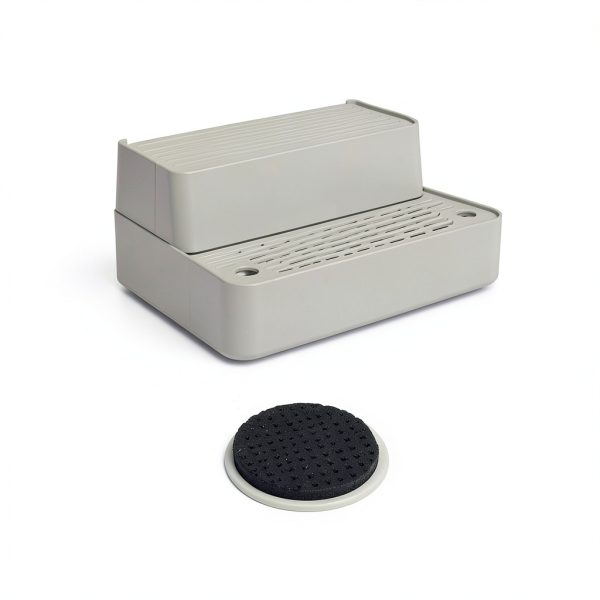 Adjustable Litter Box Step by Colewin 3‑Step Light Grey Cat Ramp-5