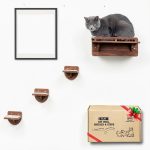 Cat Wall Shelves PurrHouse 45LBS Shelf with Cushion and 3 Steps –-0