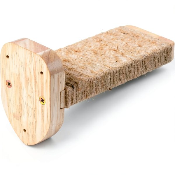 Cat Wall Steps Ladder by Coolex with Hemp Rope Shelves Standard Wood-2