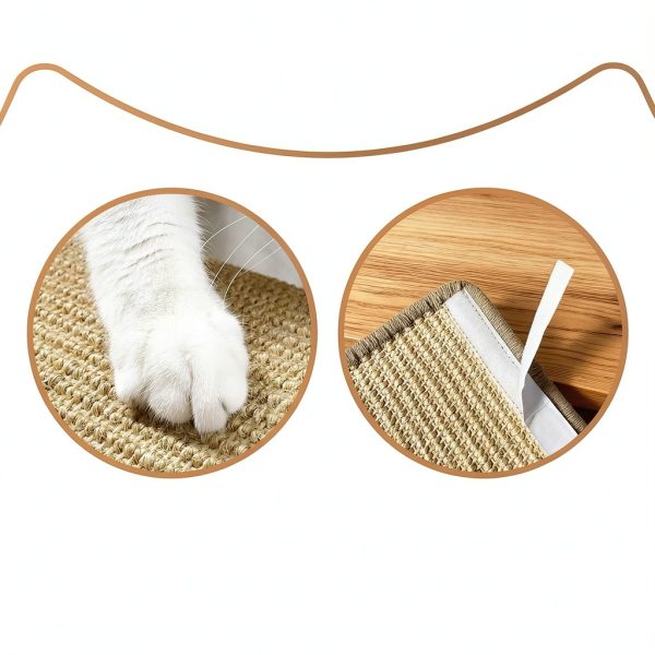 Cat Wall Steps 3Pcs 8"×7" Natural Wood Ladder with Fixtures for Cats-4