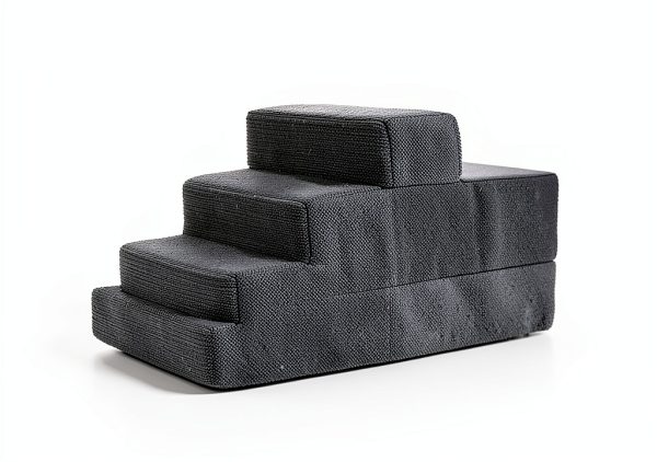 Dog Stairs HYLEORY 3-Step Portable Pet Steps with Non-Slip Bottom Grey-2