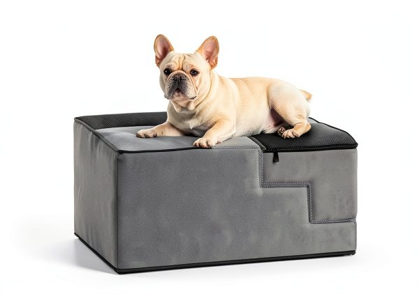 CCOZY KISS Dog Stairs 5 Tier Removable Wider Non Slip 23.6 H Grey-1